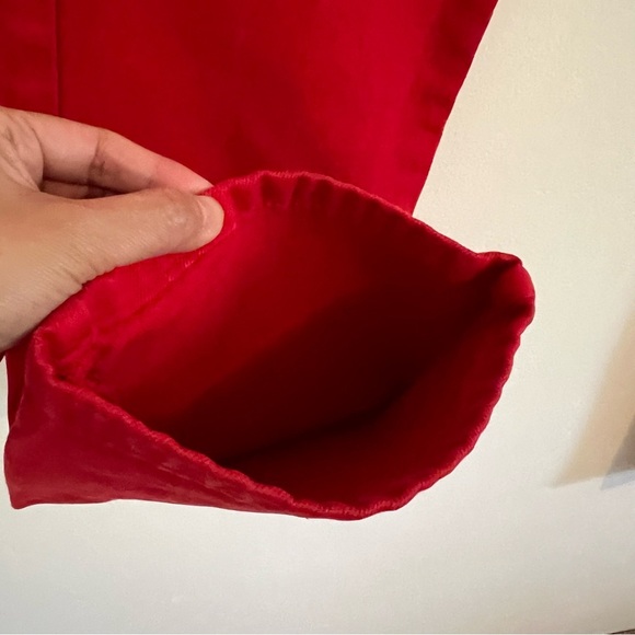 Zara Red Straight Leg Women Jeans Pants 6 Button Fly Casual Streetwear Holiday - Picture 5 of 16